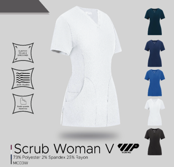 POLERA CLINICA MUJER ESCOTE V MC03W