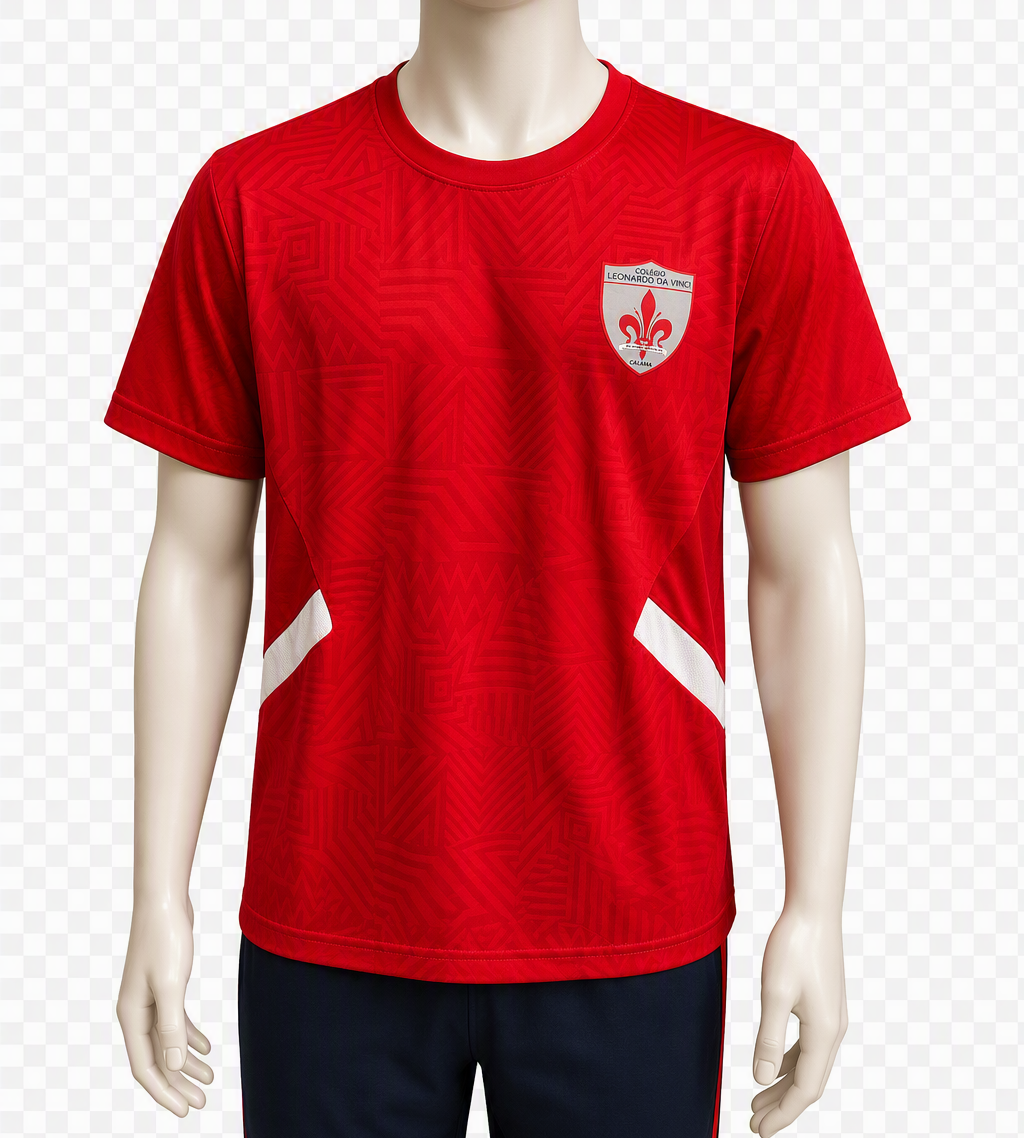Polera Deportiva M/C Roja L da Vinci
