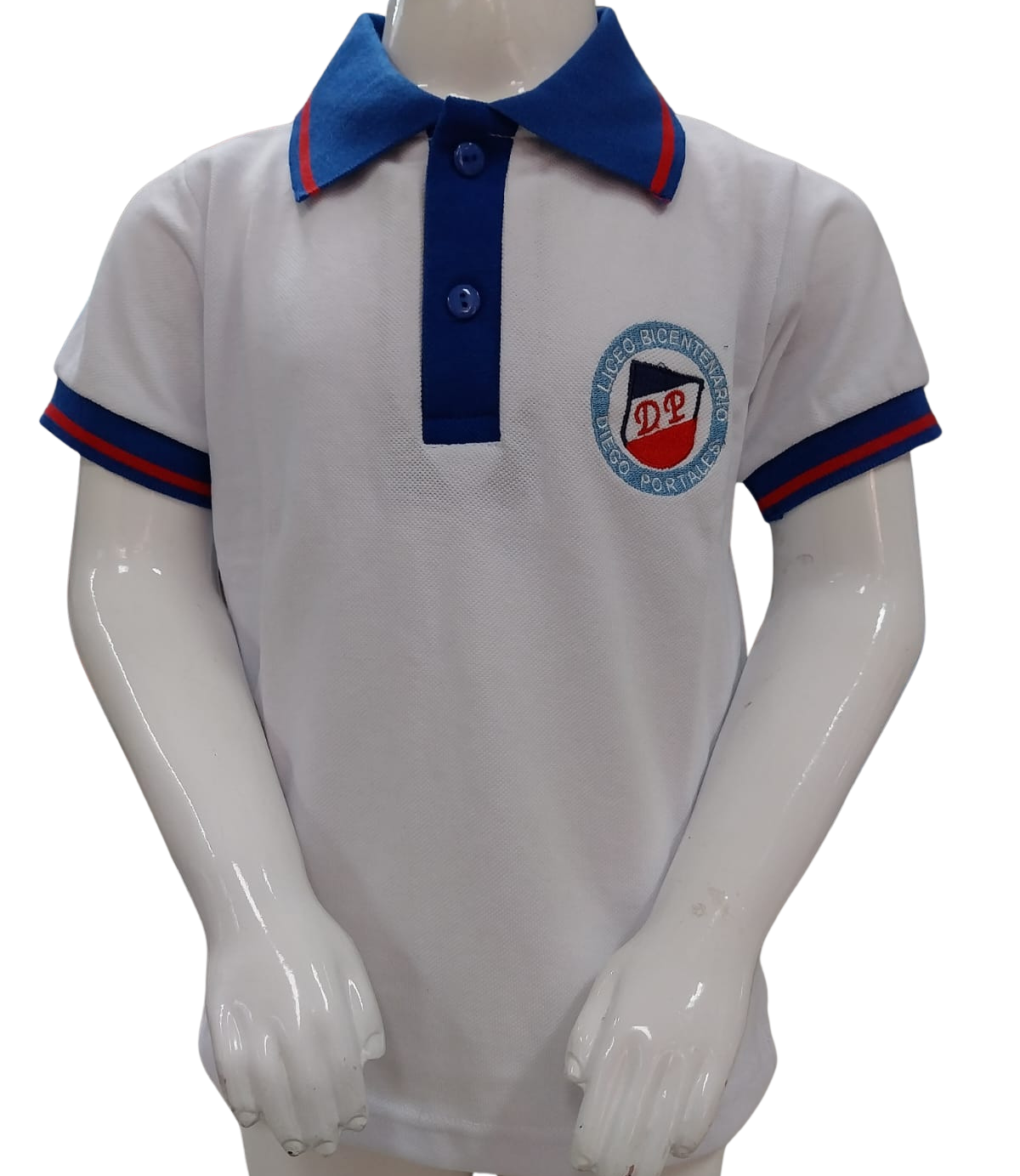 Camisero Manga Corta Blanca Diego Portales