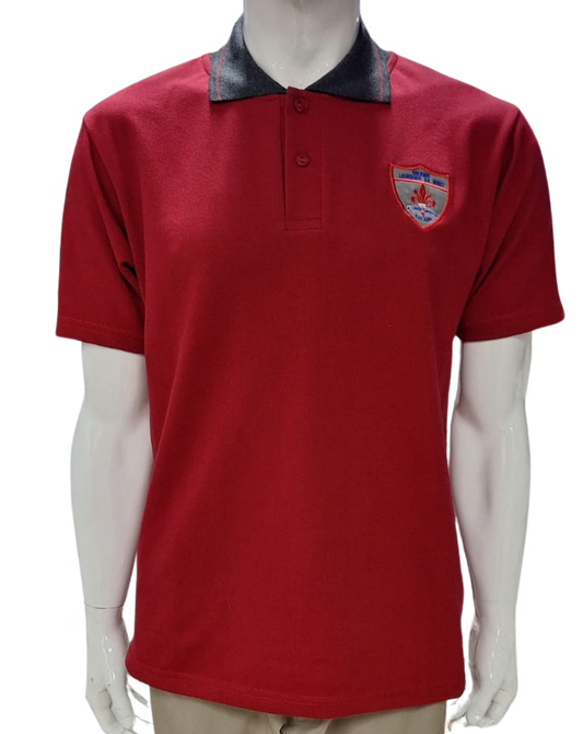 Camisero Rojo Manga Corta Unisex Colegio Leonardo Da Vinci