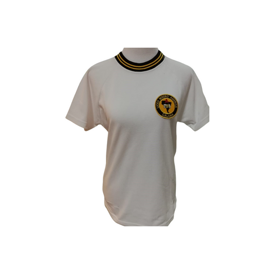 Polera Deportiva Manga Corta Blanca Unisex Liceo Minero América