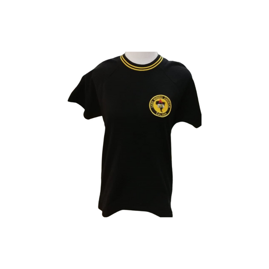 Polera Deportiva Manga Corta Negra Unisex Liceo Minero América