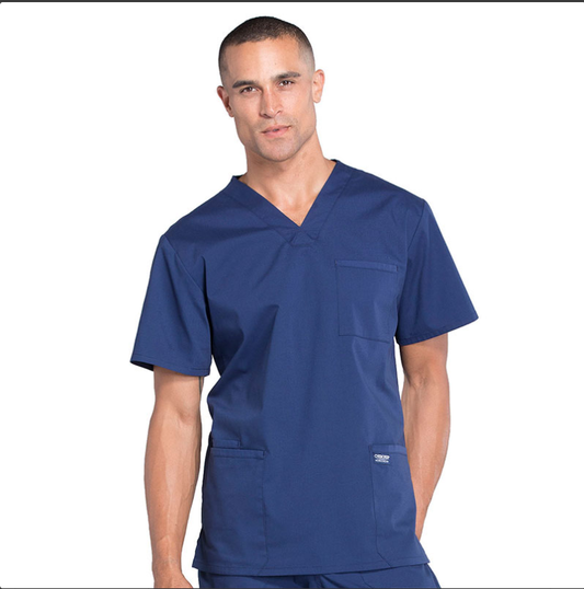 Polera Clinica Hombre Azul Marino