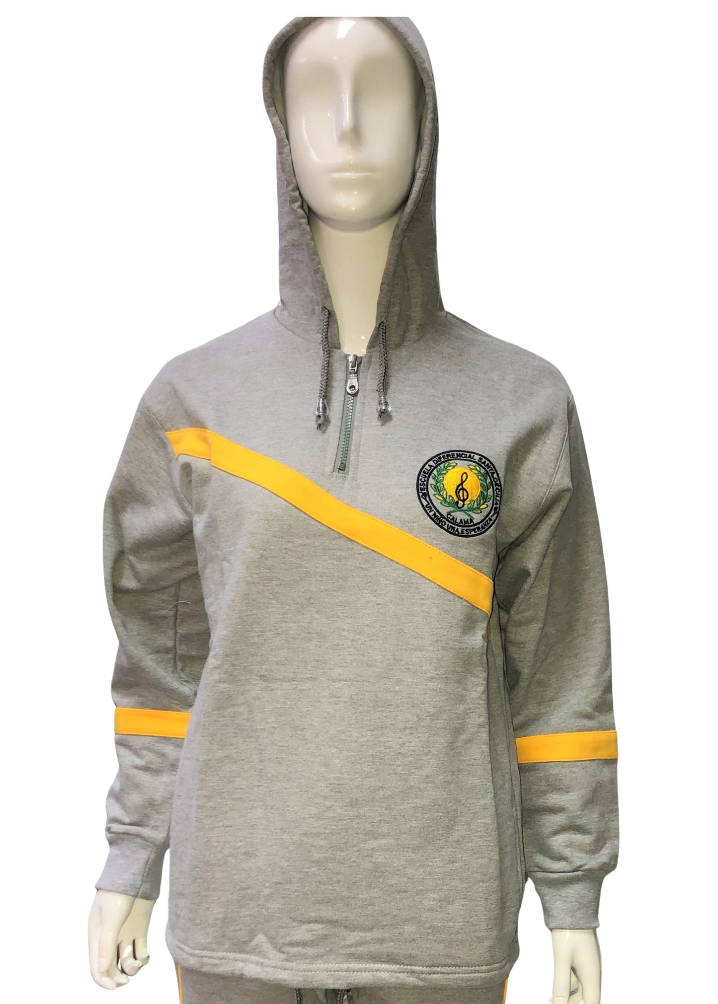 Polerón de Buzo Amarillo Escuela Santa Cecilia